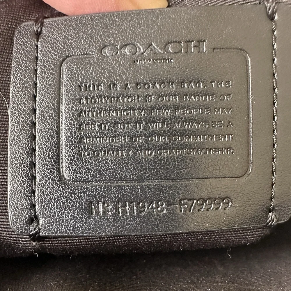 Coach Prairie Satchel Black Leather Suede Crossbody Bag Minimalist